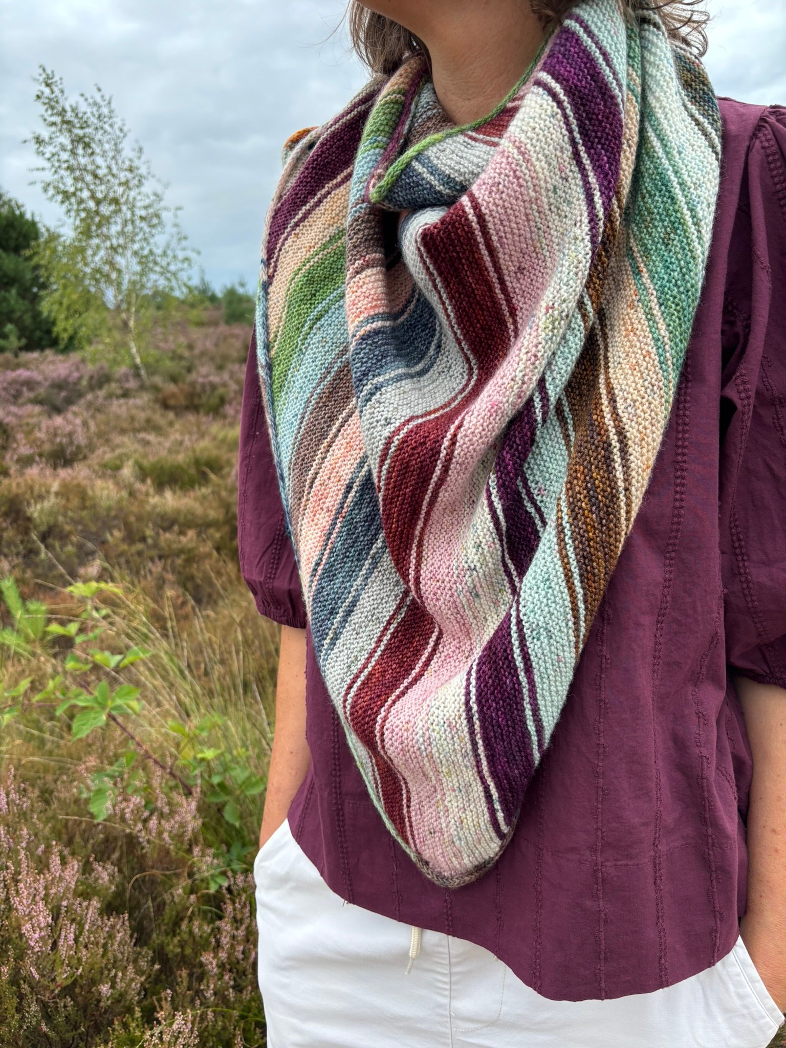 Sturdy stripes shawl